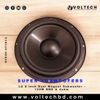 LG 8 Inch Dual Magnet Subwoofer – 120W RMS | 4Ω Heavy Bass Woofer for Home & Car Audio | Voltech BD
